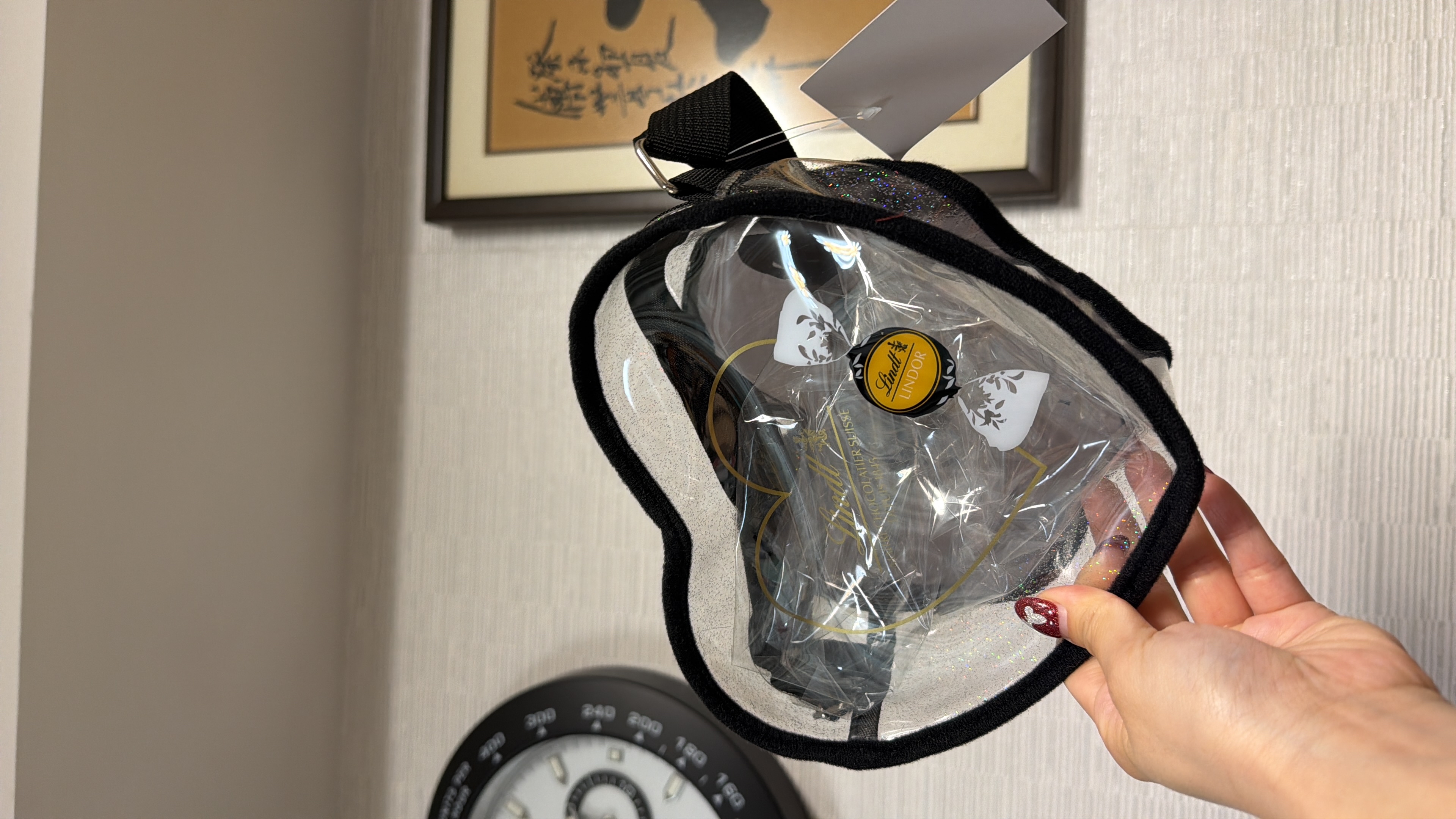 現貨 日本Lindt 心型透明斜孭袋