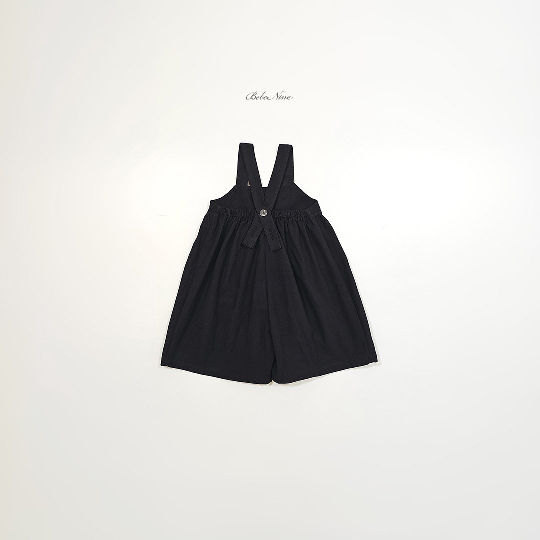 ☀️預訂 韓國直送☀️🇰🇷Bebenine兩色皮革標籤純棉吊帶連身褲