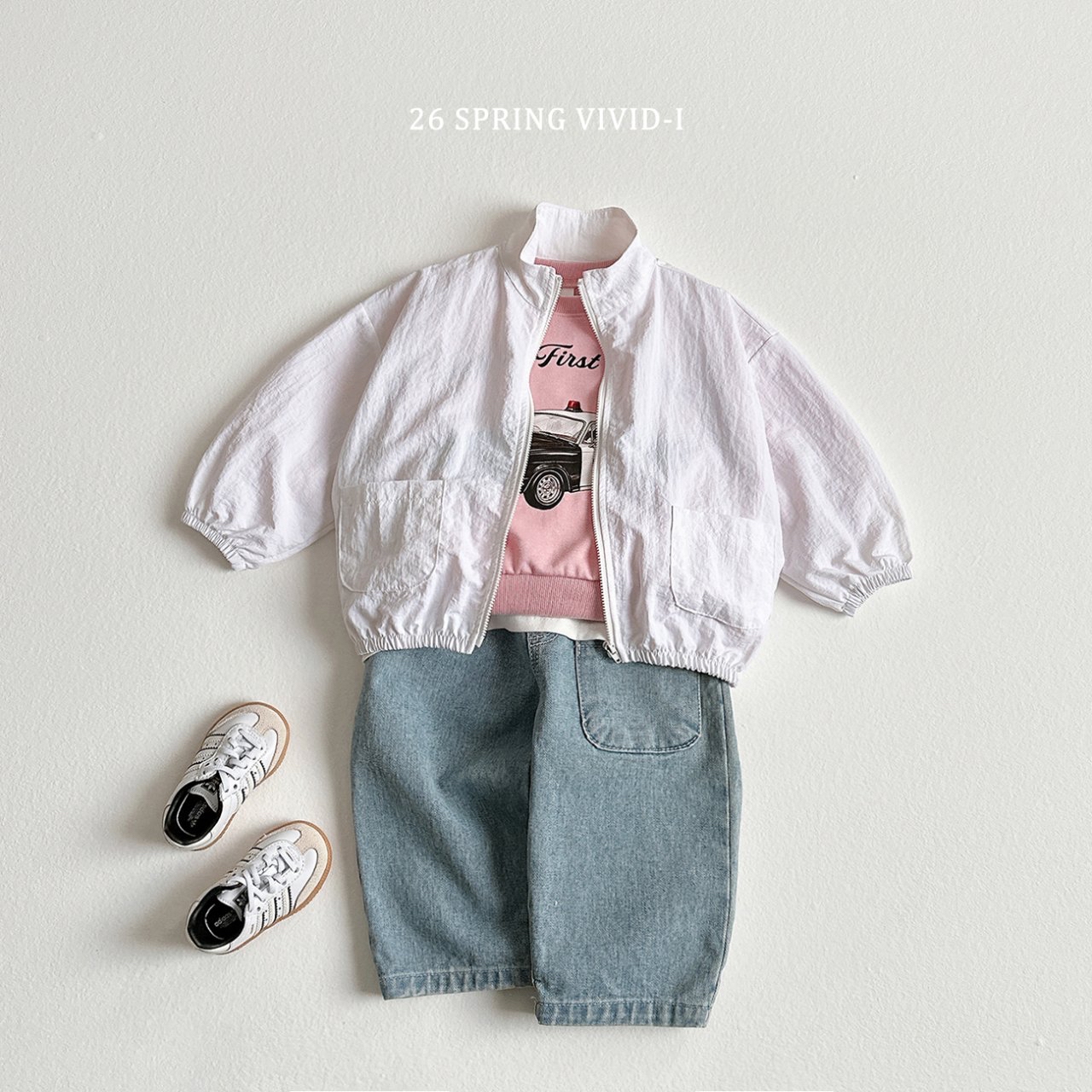 🌸預訂 韓國直送🌸🇰🇷VIVIDI三色車車印花寬鬆衛衣