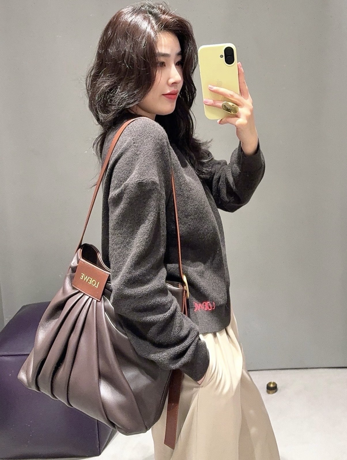 訂貨📮 Loewe 新款 Draped Tote 皺褶羊皮