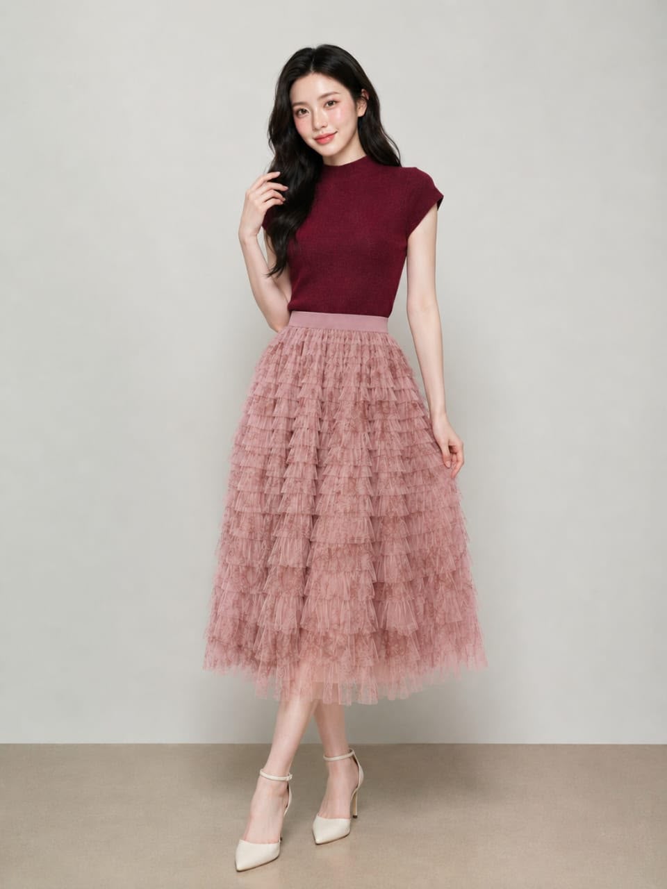 975 Rosalie Layered Tulle Skirt