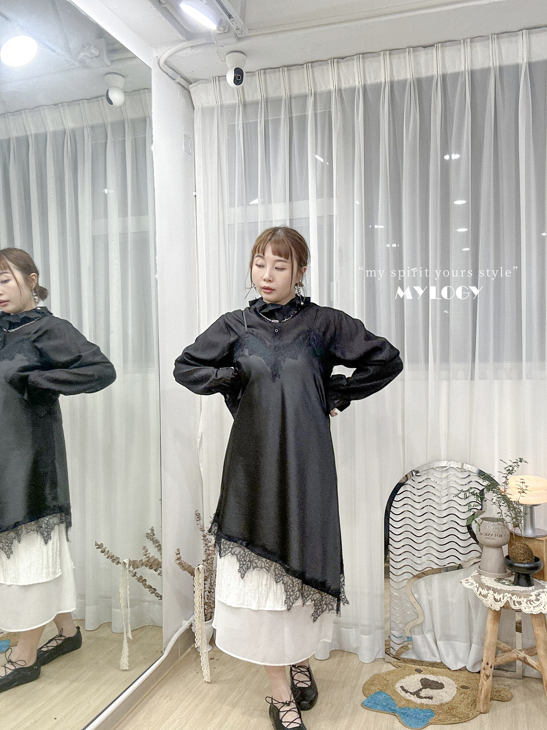 <今季大熱> 率性氣質擴展～吊帶斜角蕾絲外搭 AH0001