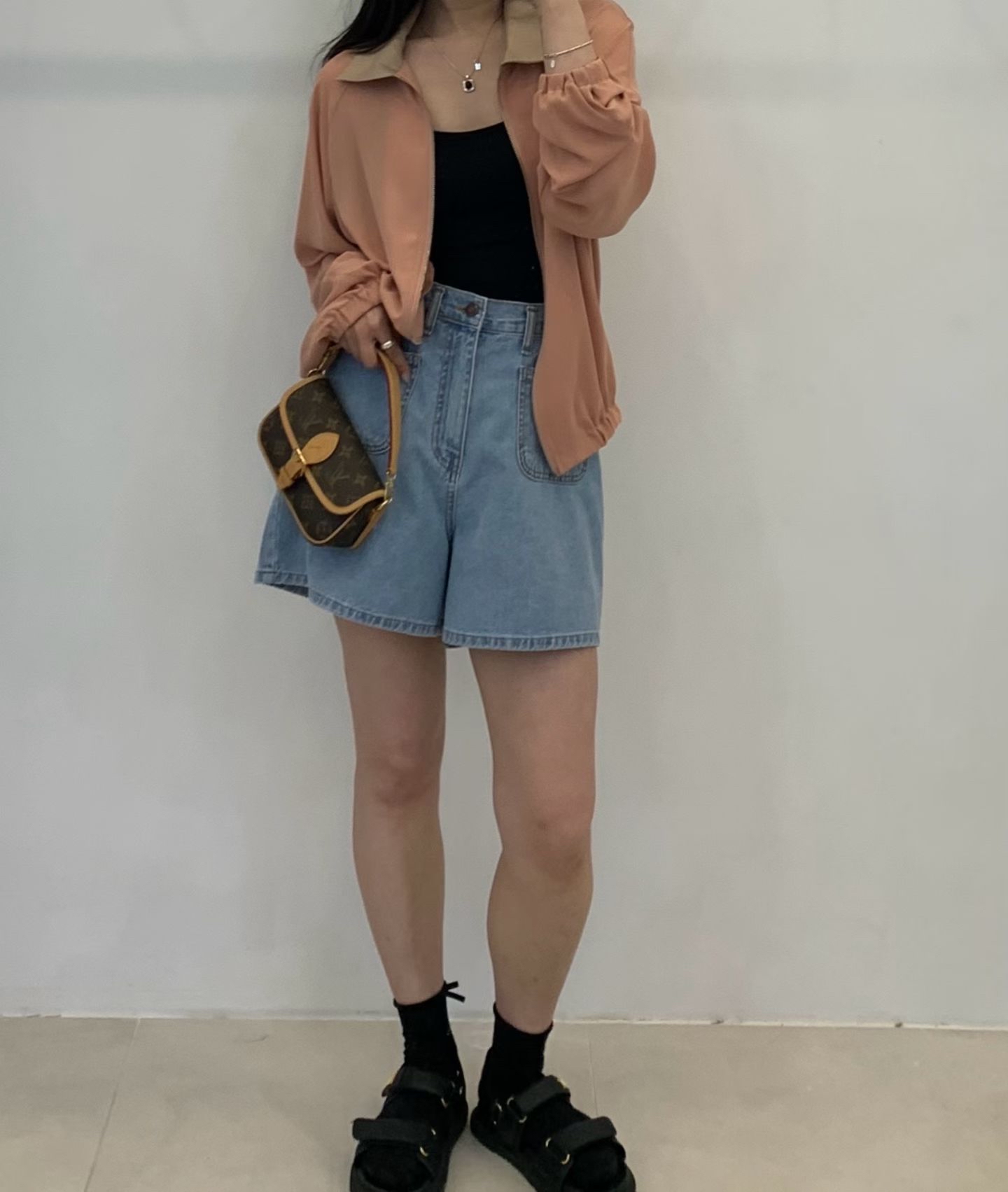 FP03_04 A-CUT雙袋牛仔短褲