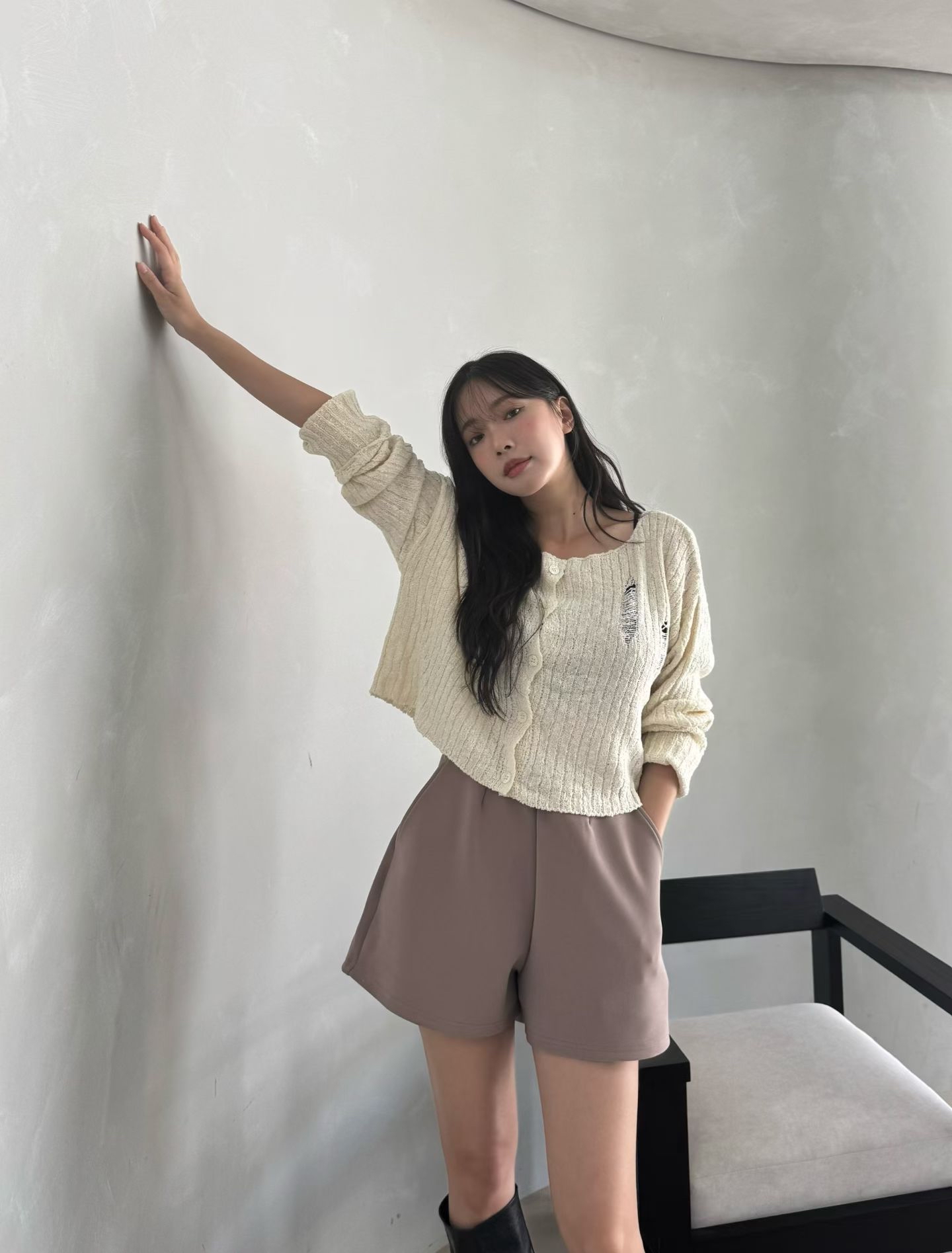 MA9 隨性破洞設計感針織Cardigan