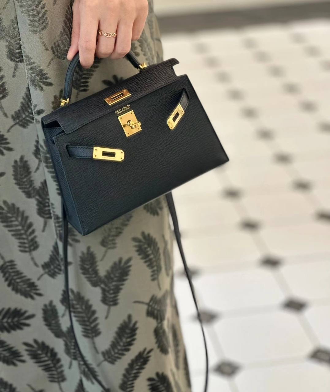 WhatsApp 查價📲 Mini Kelly II 黑金  EPSOM G STAMP
