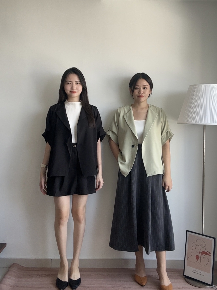 T4301 Half Sleeve Blazer - 3 Colors 