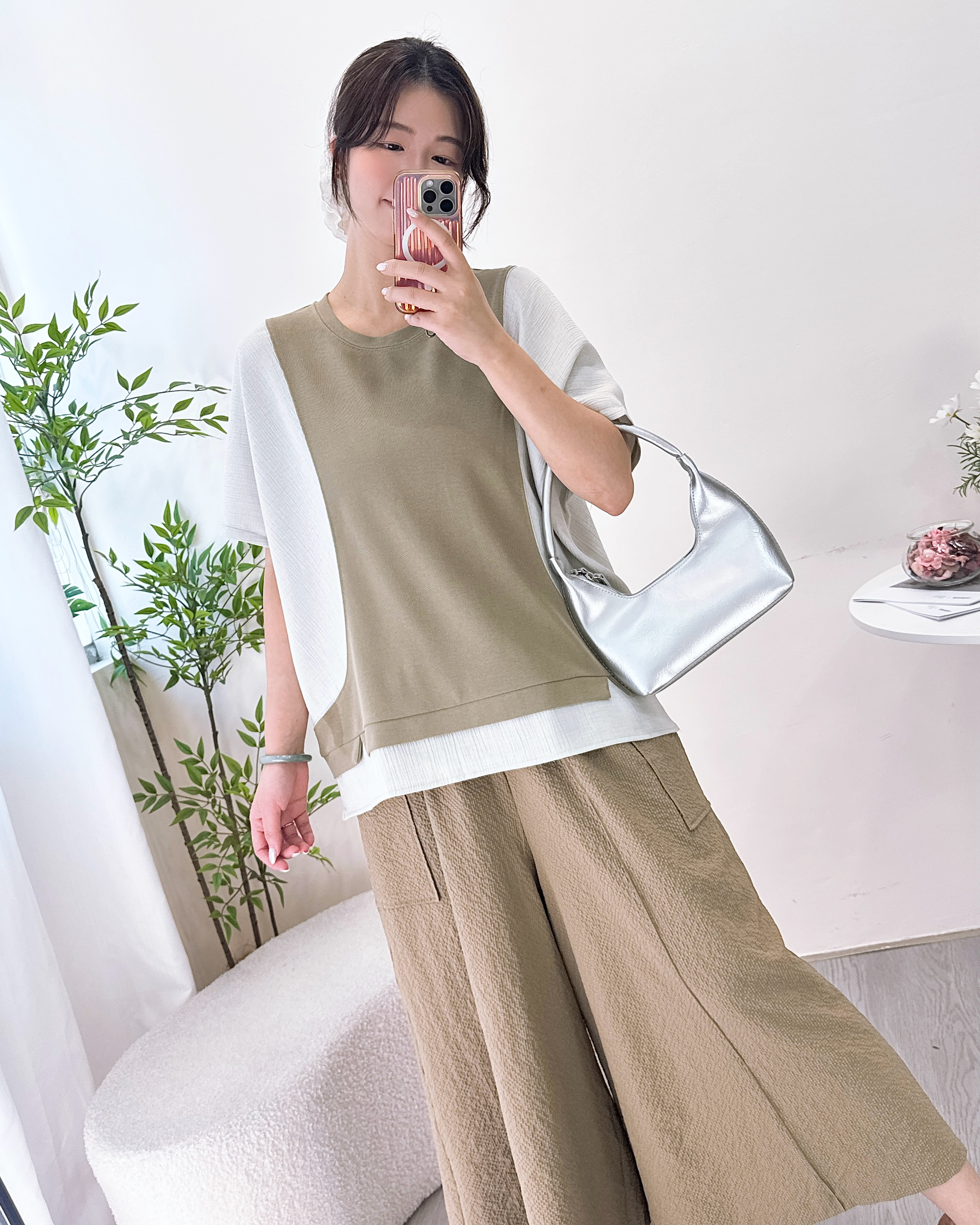 超舒服撞色拼布上衣 4色