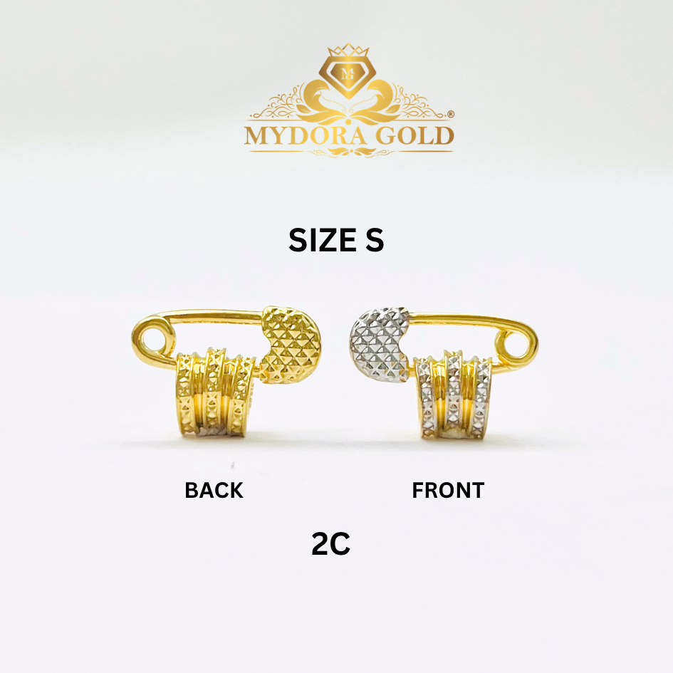 MYDORA Tube Bead Fesyen Safety Pin (5G) l EMAS 916/22K