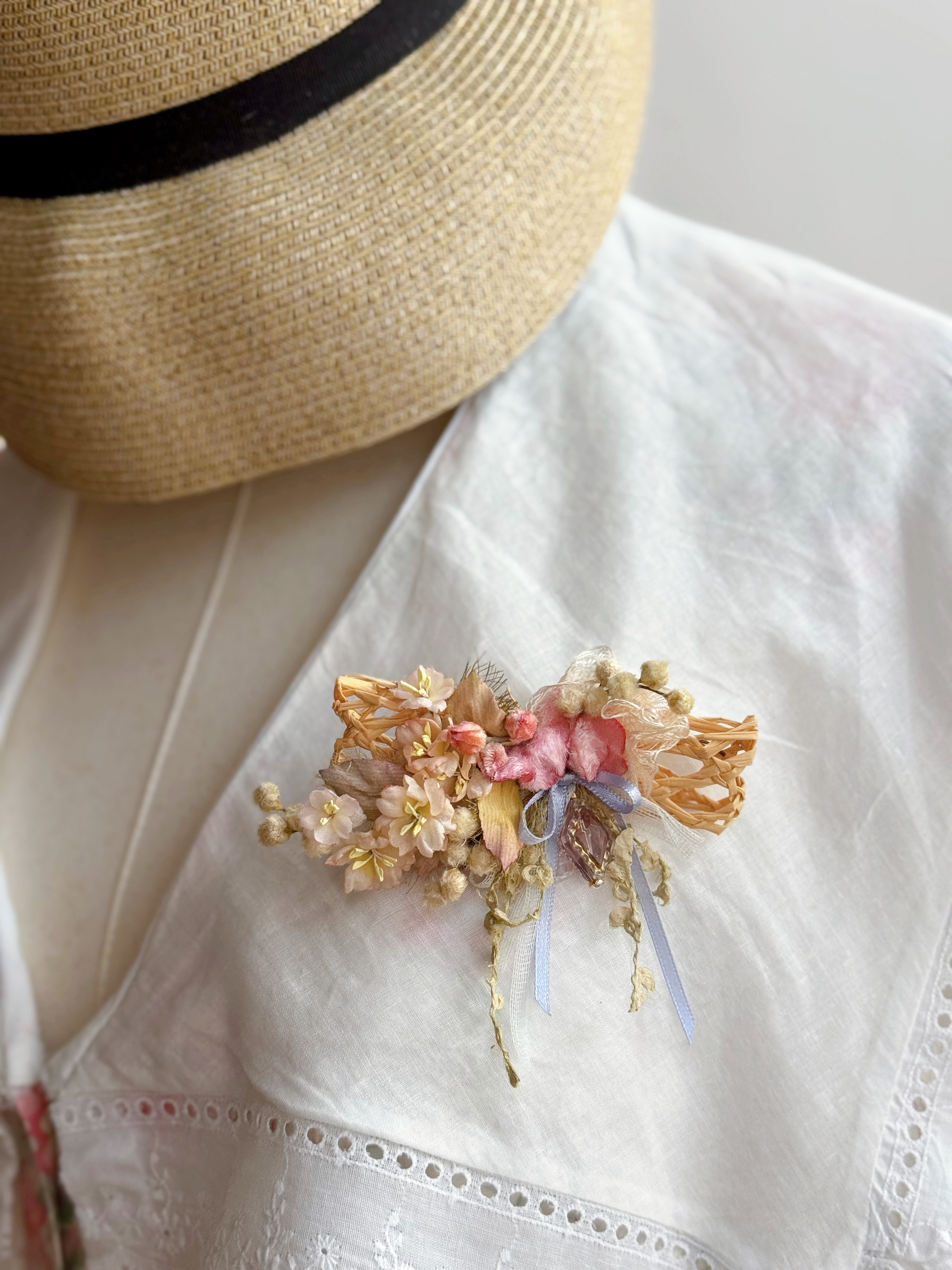 初夏花園 - 櫻花髪夾+胸針