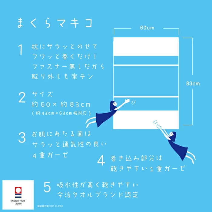 日本代購【 2026新色 日本直送 日本製 可「包住」唔易走位4重紗枕套 4‑Layer Gauze Pillow Cover 】﻿﻿