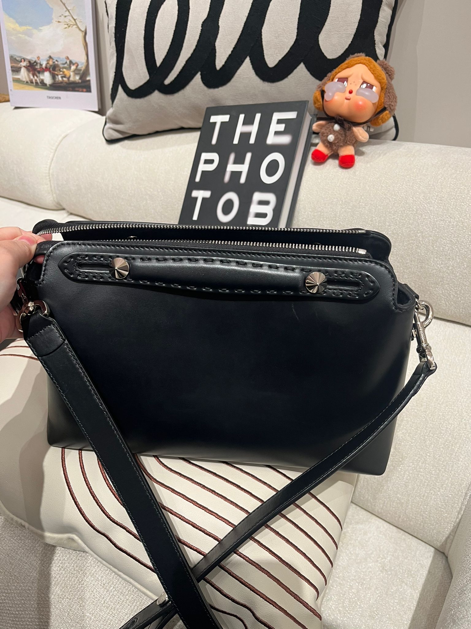 Fendi By The Way So Black Calfskin 100%Authentic, 90%New ✅Dust bag