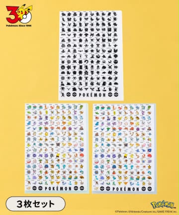 ✨連線商品需補運費✨日本 3COINS x Pokemon 30週年 A4透明文件夾及牆身貼紙