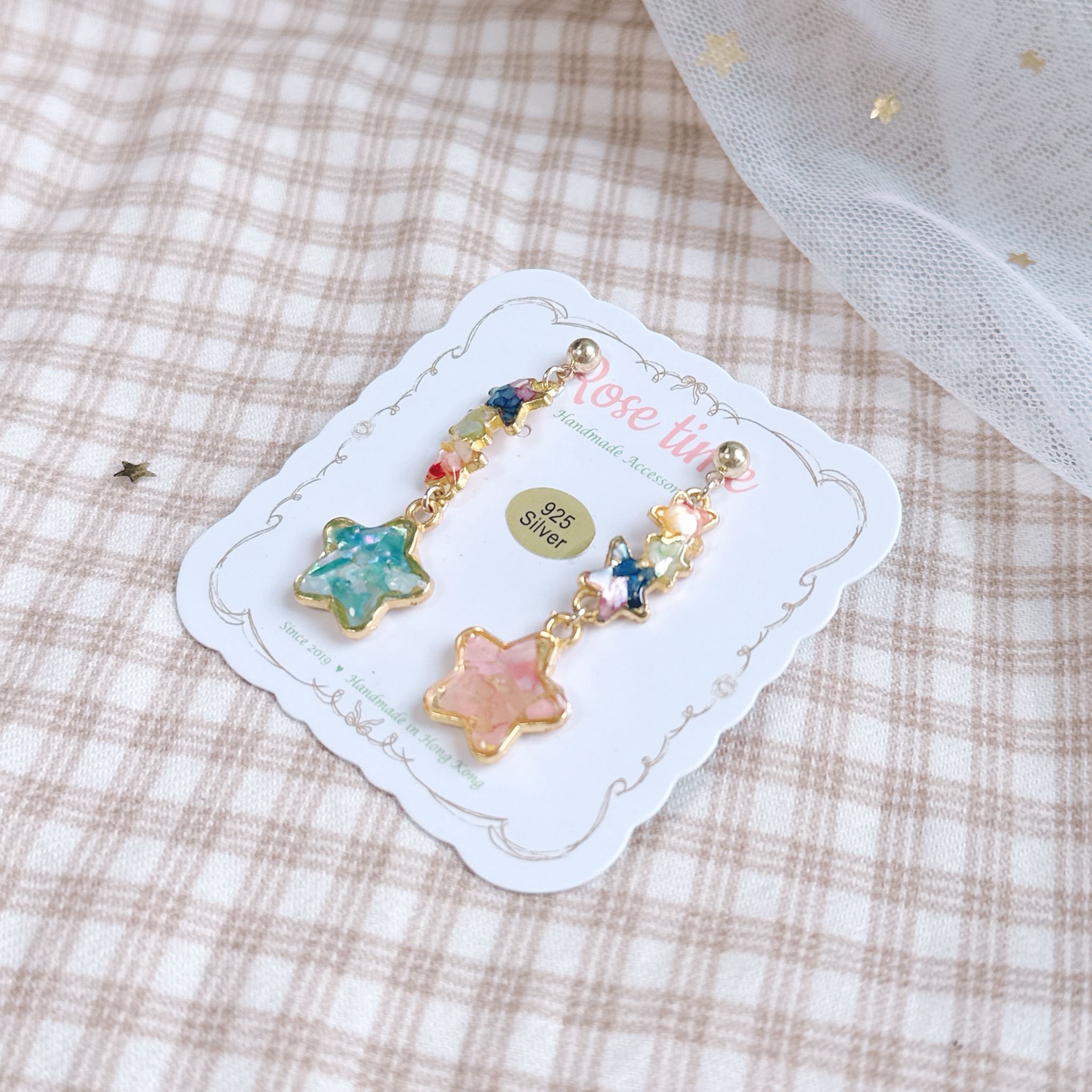 一閃一閃小星星⭐️ 貝殼耳環