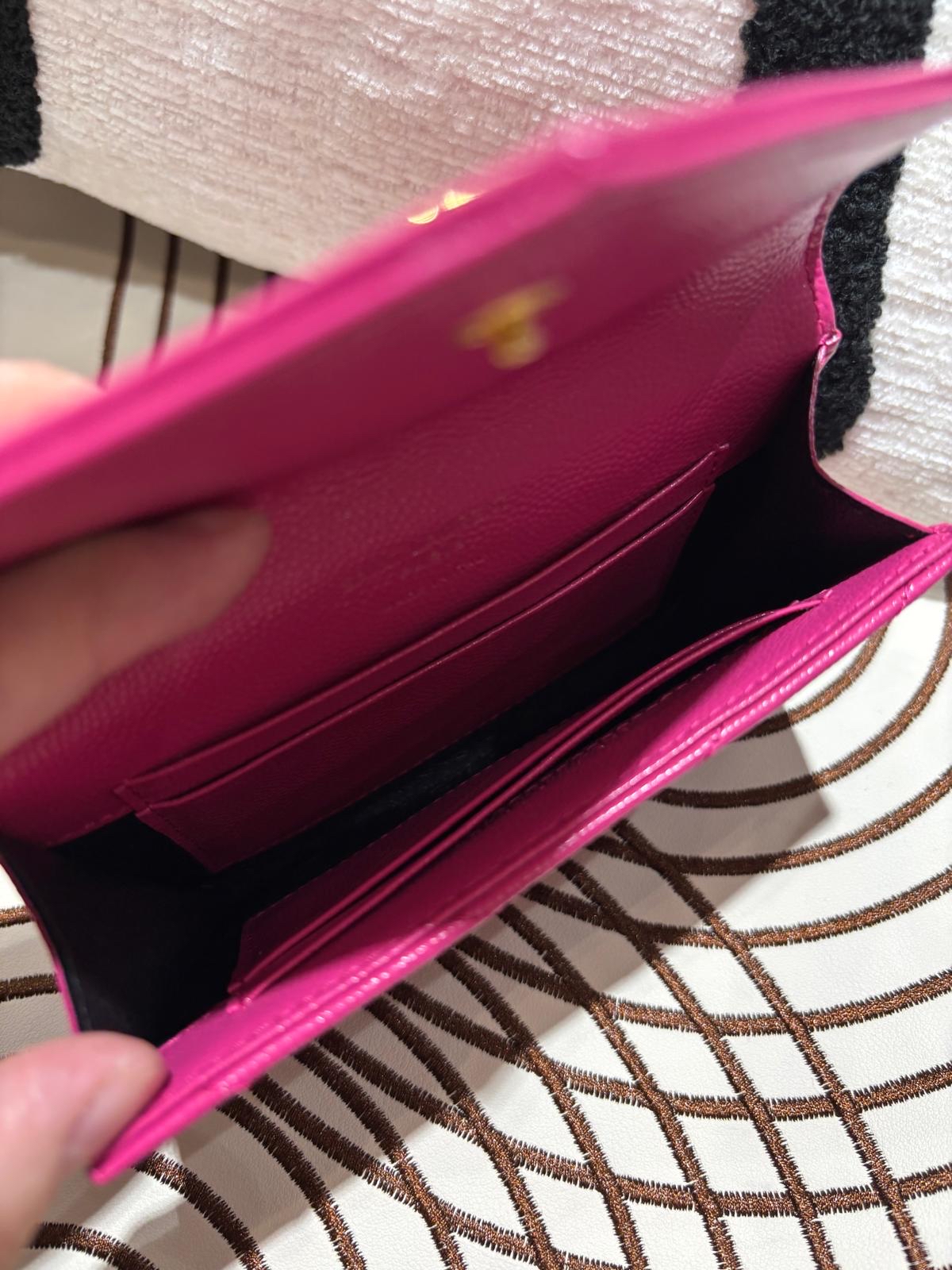 YSL SAINT LAURENT Caviar Cassandre Card Holder 粒紋小牛皮卡套  Card Holder Calfskin 100%Authentic, 99%New 