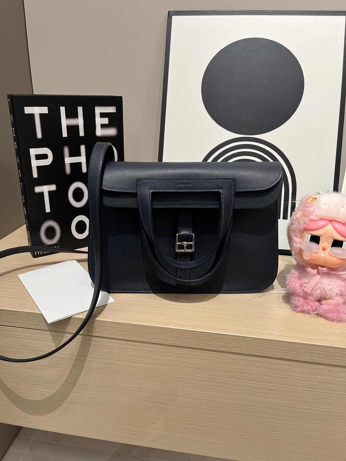 Hermes Halzan 25,STAMP U,BLEU NUIT 100%Authentic ,98%new ✅收據✅dust bag✅box 