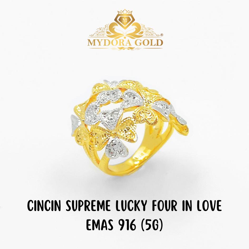 MYDORA Cincin Supreme Lucky Four in Love (5G) l EMAS 916/22K