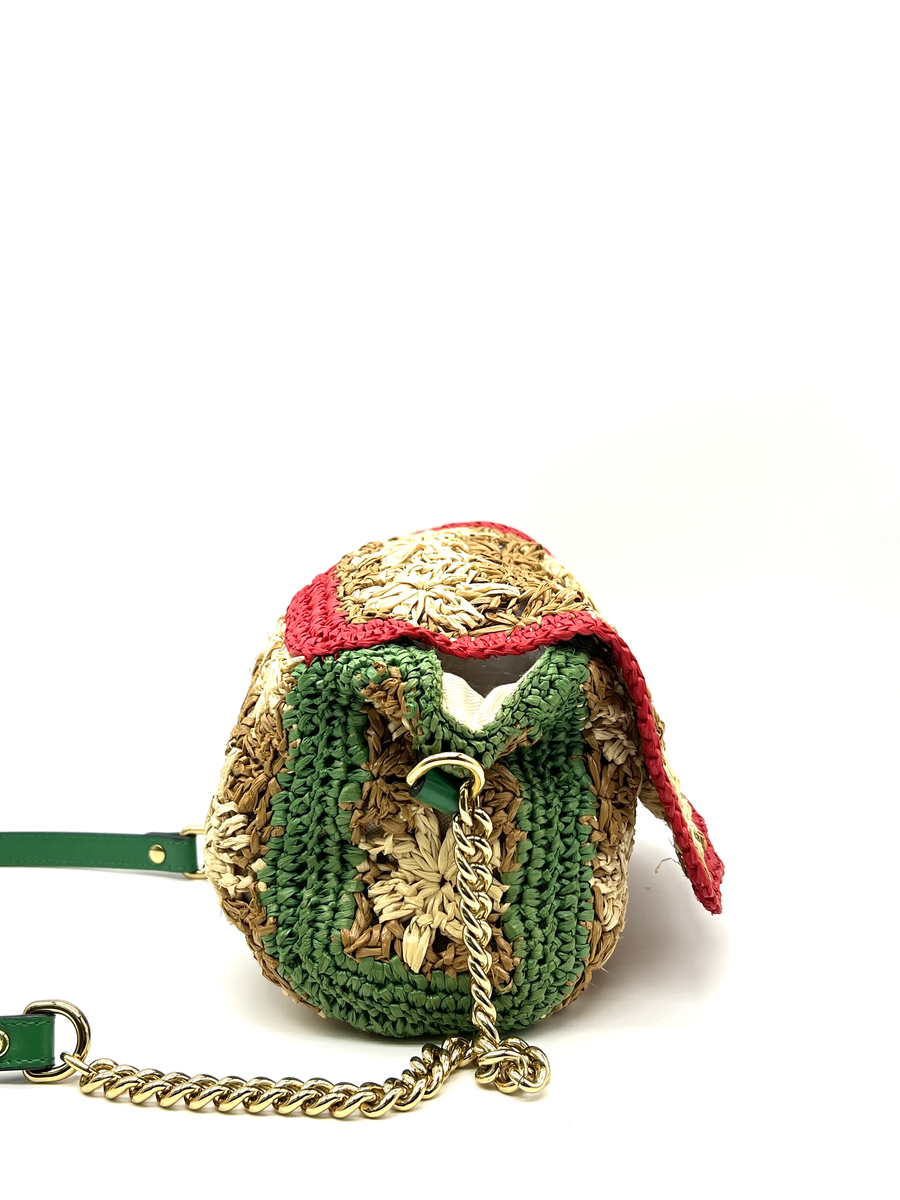 Pre-Owned GG Marmont Raffia Crochet Flower Shoulder Bag / Product Code: 26051202