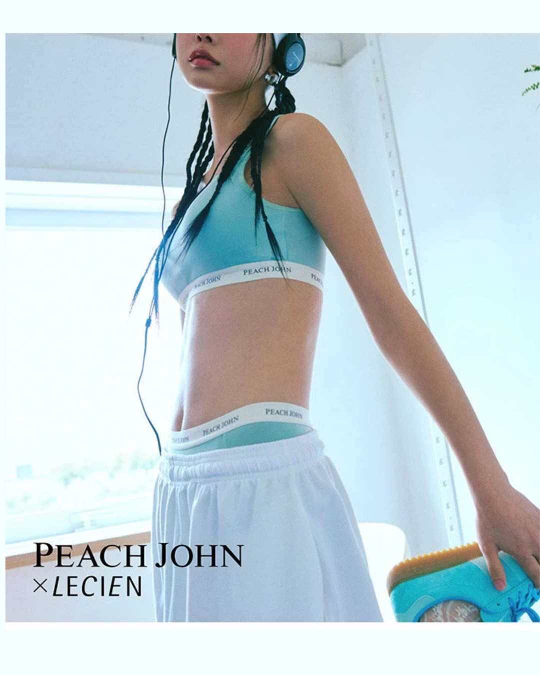 日本代購【 2026新色 日本直送 PEACH JOHN × LECIEN 聯乘 運動感 背心型 胸圍 & 平腳底褲 |  Sporty Half Top Bra & Shorts 】