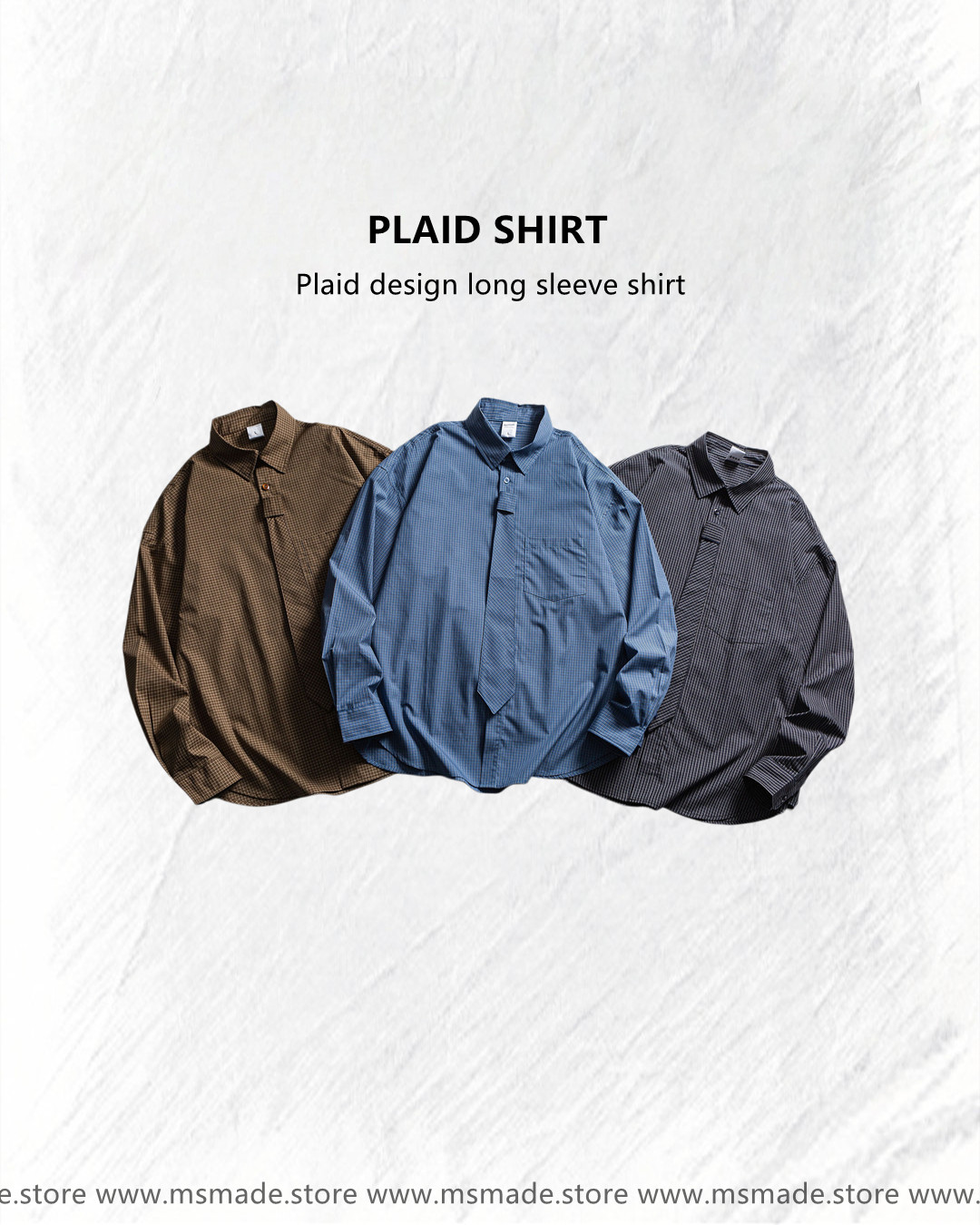 M0425 拆卸領带拼接襯衫