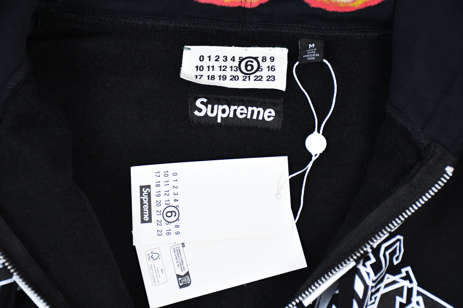 Supreme x MM6 Maison Margiela Zip Up Hooded Sweatshirt