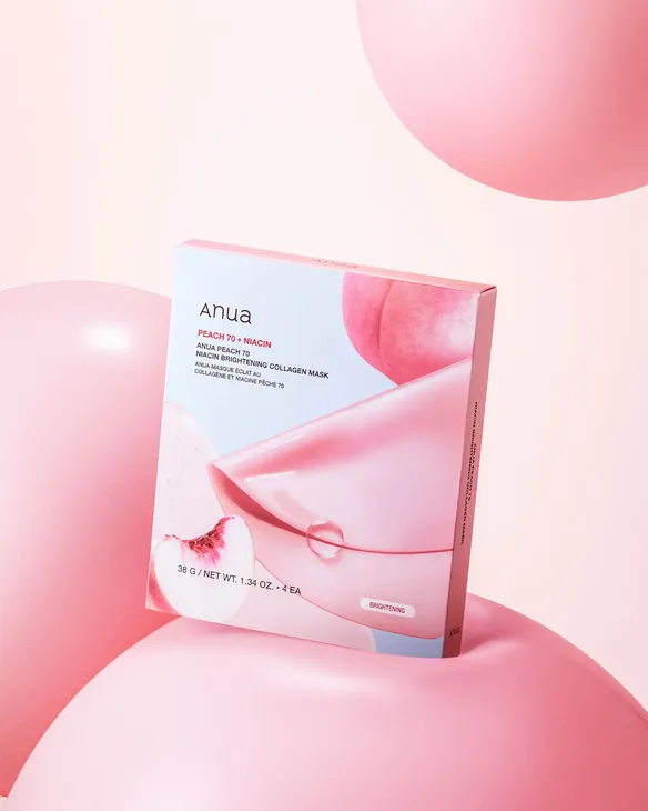 Anua - 水蜜桃70%煙酰胺亮白膠原蛋白面膜一片裝