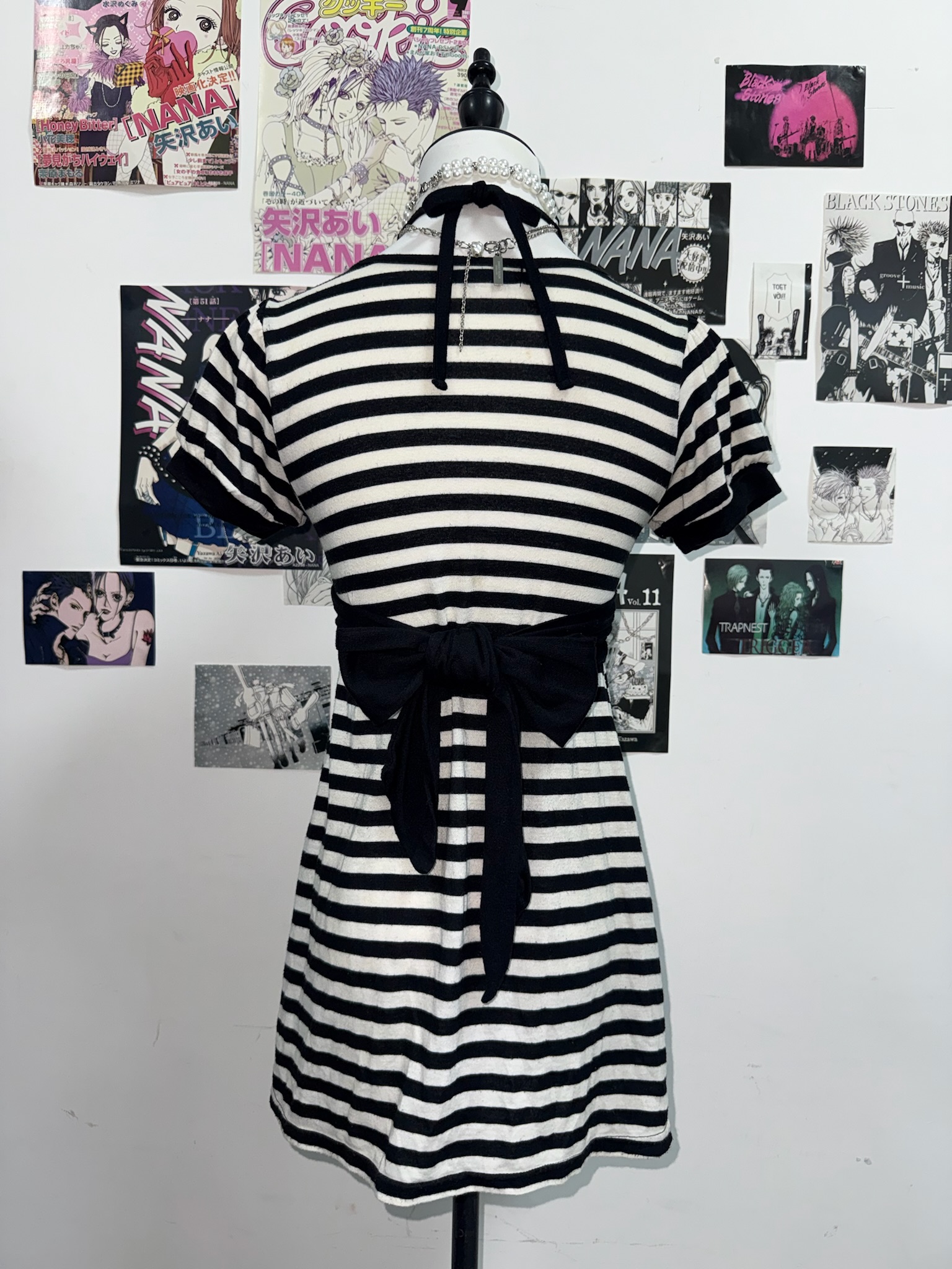 Criss-Cross Neck 2-in-1 Striped Dress