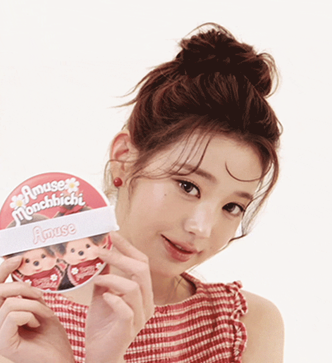 韓國 Amuse x Monchhichi 大尺寸 粉底撲