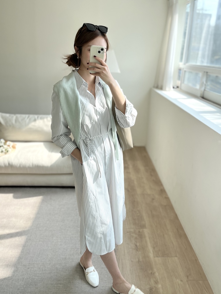 The Striped Shirt Dress