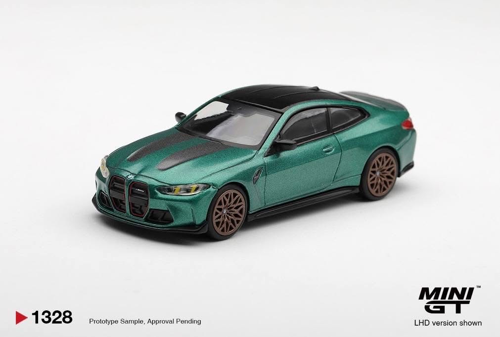 （預訂 Pre Order) Mini GT ( MGT01328-R ) BMW M4 CS Frozen Isle of Man Green Metallic