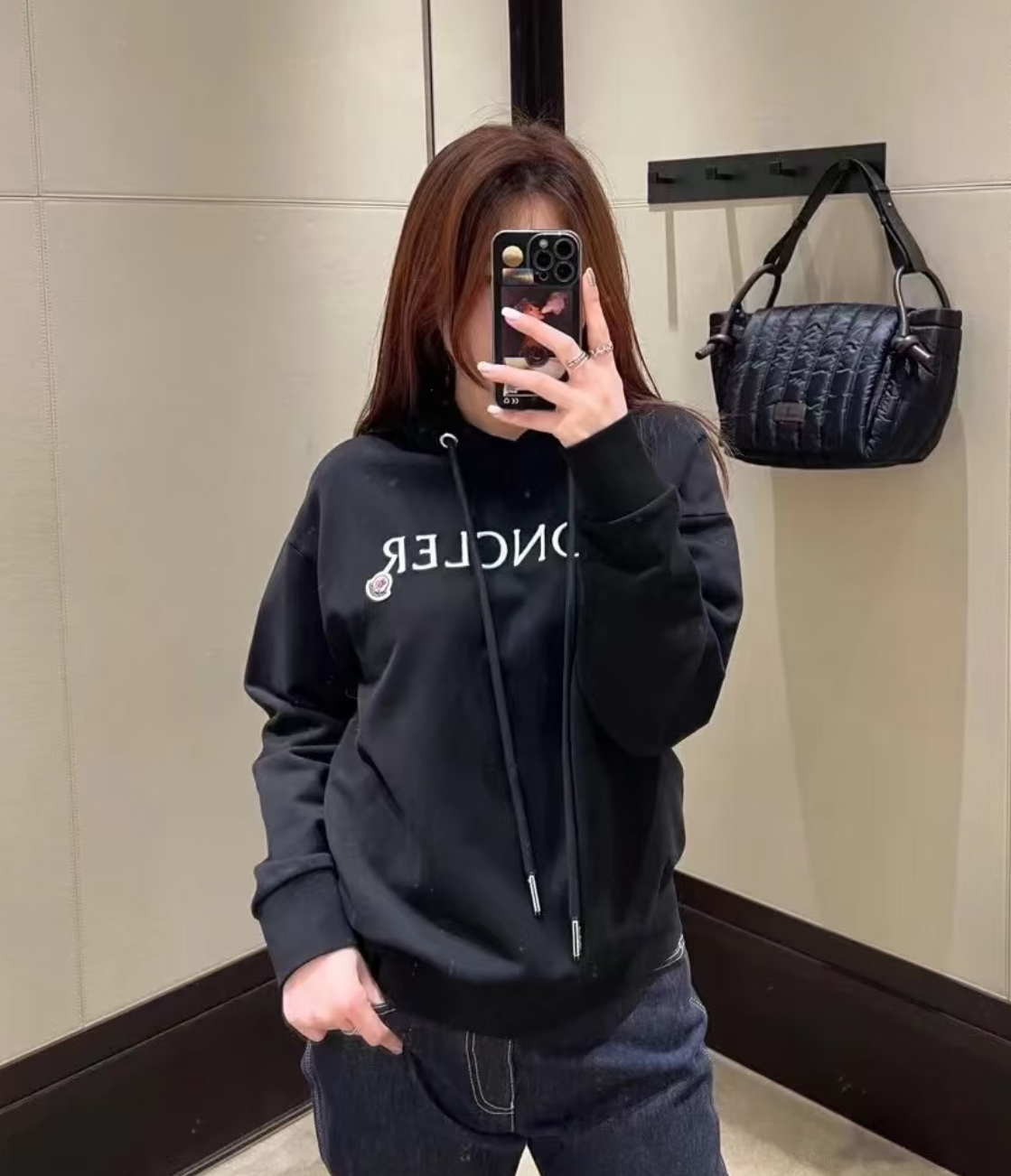 訂貨📮Moncler 黑色刺繡logo 連帽衛衣 SIZE XS/S/M