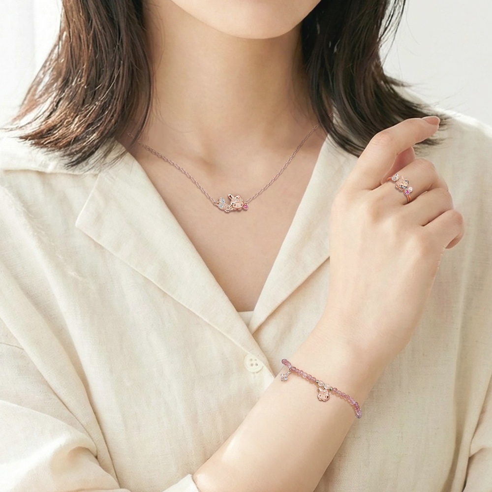 📦訂購 台灣限定 三麗鷗SanrioＸSTORY 故事銀飾 My Melody 童話仙子系列 美樂蒂蝴蝶晶鑽純銀頸鏈