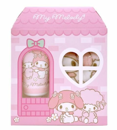 日本直送 SHOBIDO Sanrio 潤手霜及迷你毛巾套装 - 1盒 - 現貨