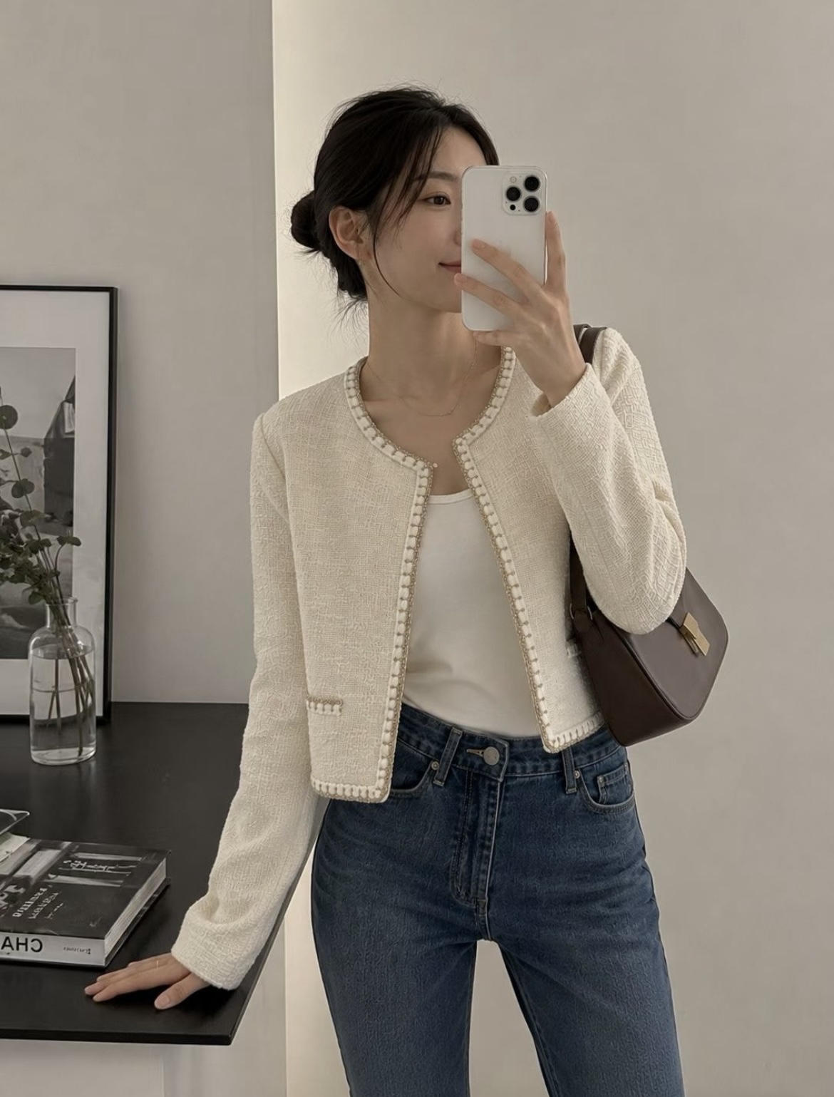 ❥ Tweed 綑 邊 外 套 。 