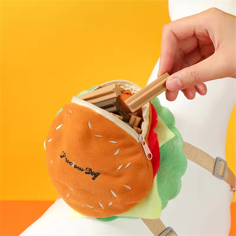 漢堡包狗狗牽引繩 狗鏈 遛狗牽引繩 寵物背包 背囊 M [平行進口] HK2738