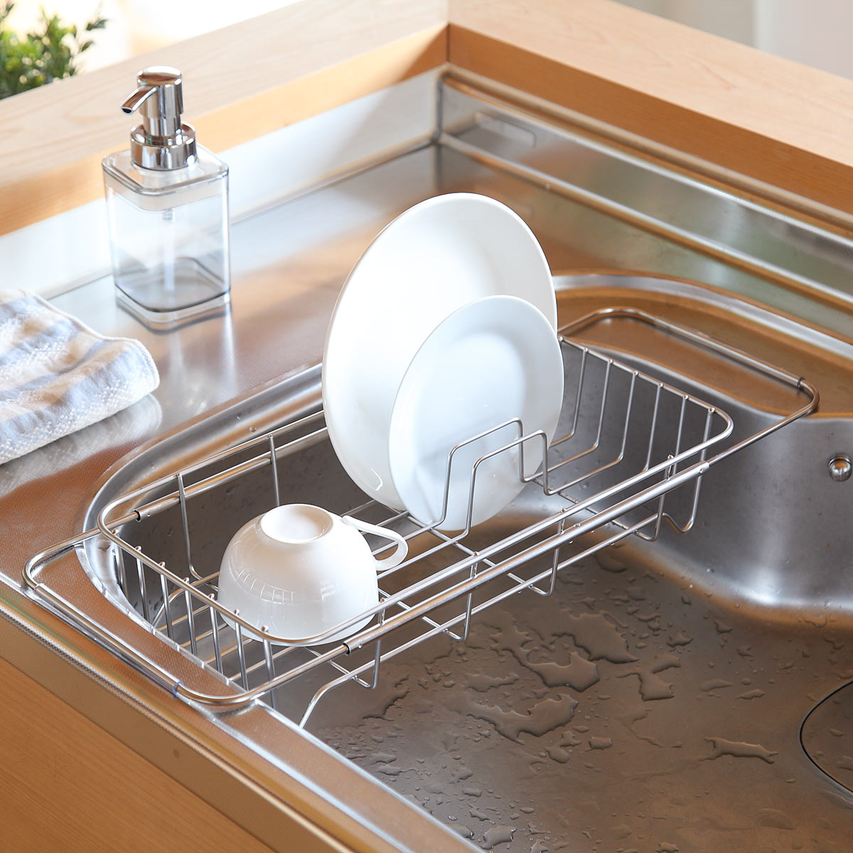 🔥🔥【日本製《大木製作所》不鏽鋼可伸縮洗碗盤瀝水架】