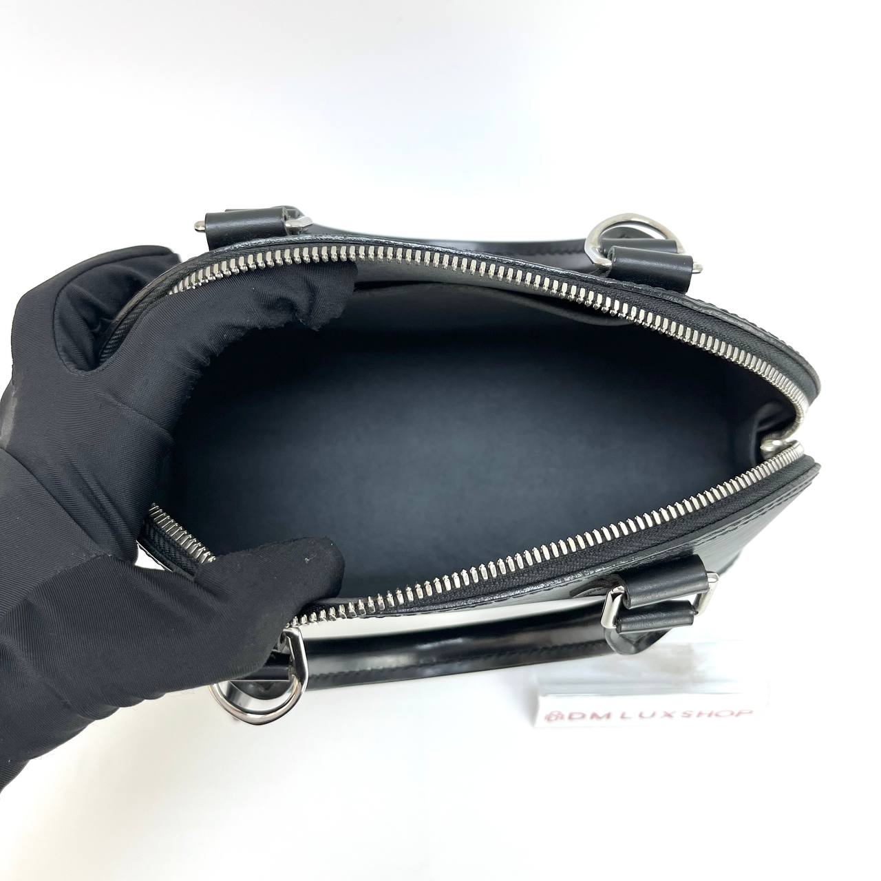 LV Black Epi Leather Alma BB SHW