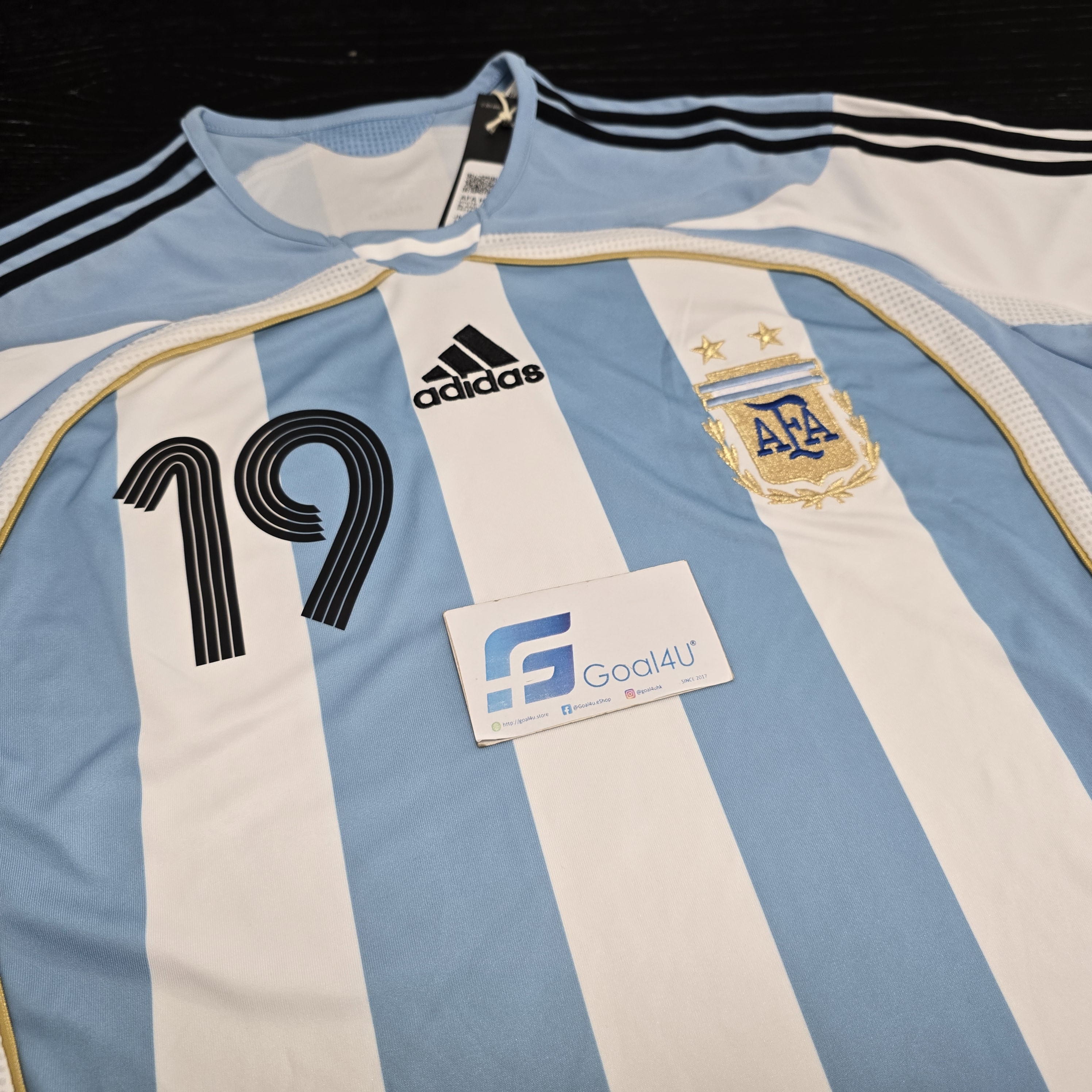 #現貨 ✨經典重生 🏆美斯首登世杯 Adidas Argentina 阿根廷 重製版 2006 主場球衣 連MESSI印字 (可加臂章) JN3708