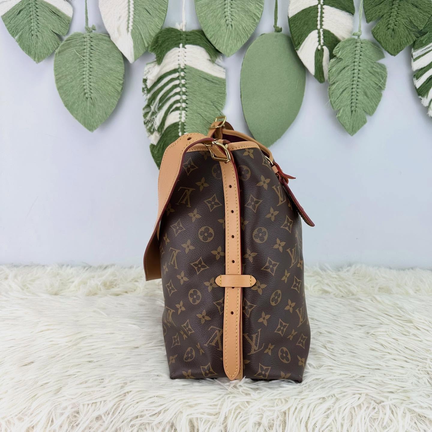 LV 🤍PRE OWNED 啡色老花 CarryAll MM Size 單肩斜肩包🤎