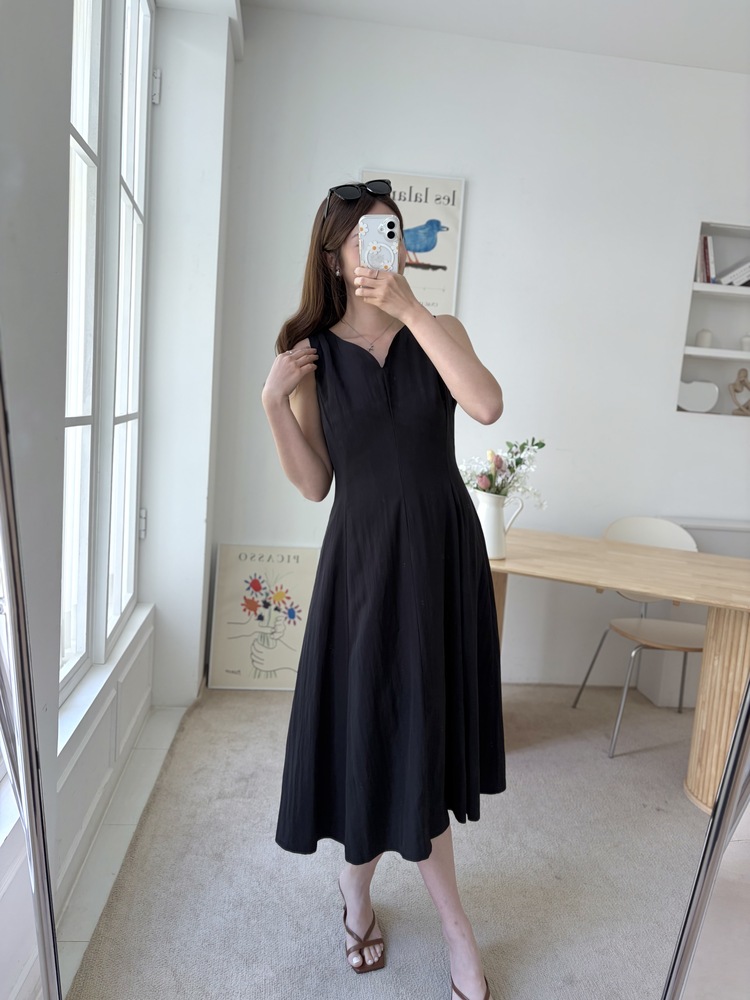 Daphne Flare Dress (Black)