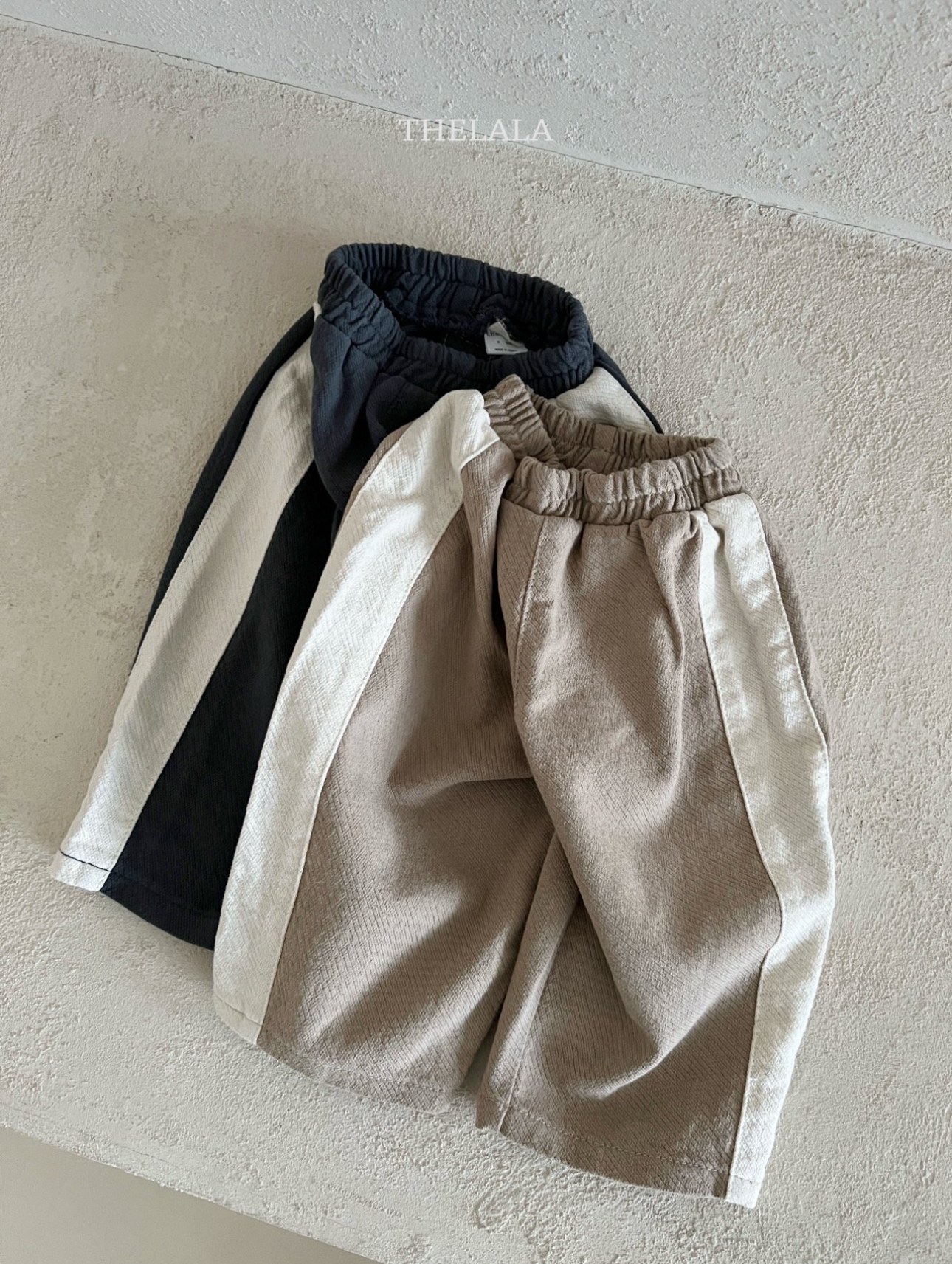 🌸預訂 韓國直送🌸🇰🇷THELALA兩色粗拼布邊闊腳褲