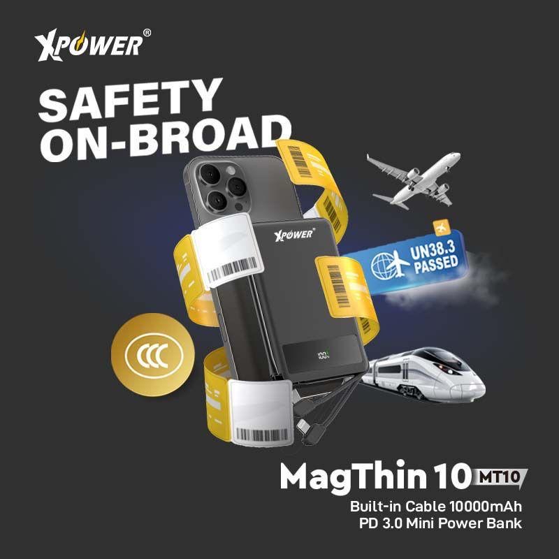 Xpower MagThin 10 MT10 數顯 10000mAh內置雙線 PD3.0 移動電源 (沒有磁吸充電功能)