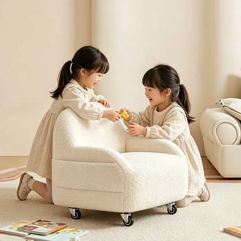 溜溜凳小凳子客廳家用寶寶矮坐凳輕奢高級移動軟包兒童凳‑stool