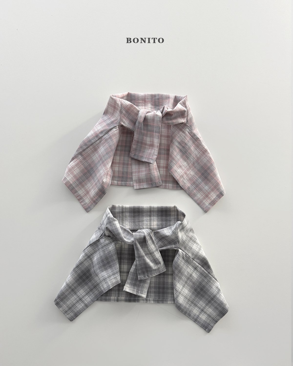 Bonito | Chec Shawl (Pink/Grey free size )