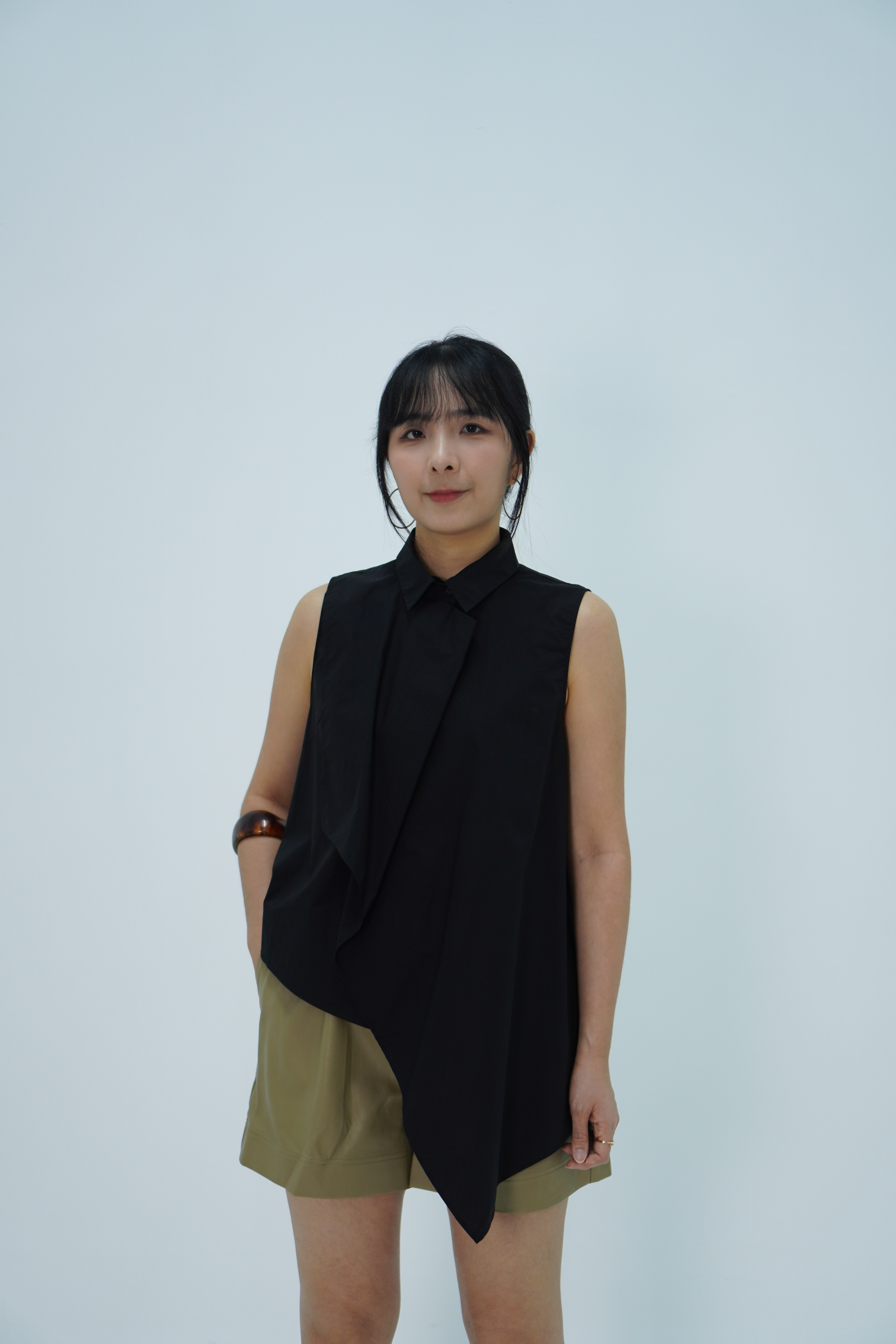 【设计师款】立领不规则衬衣