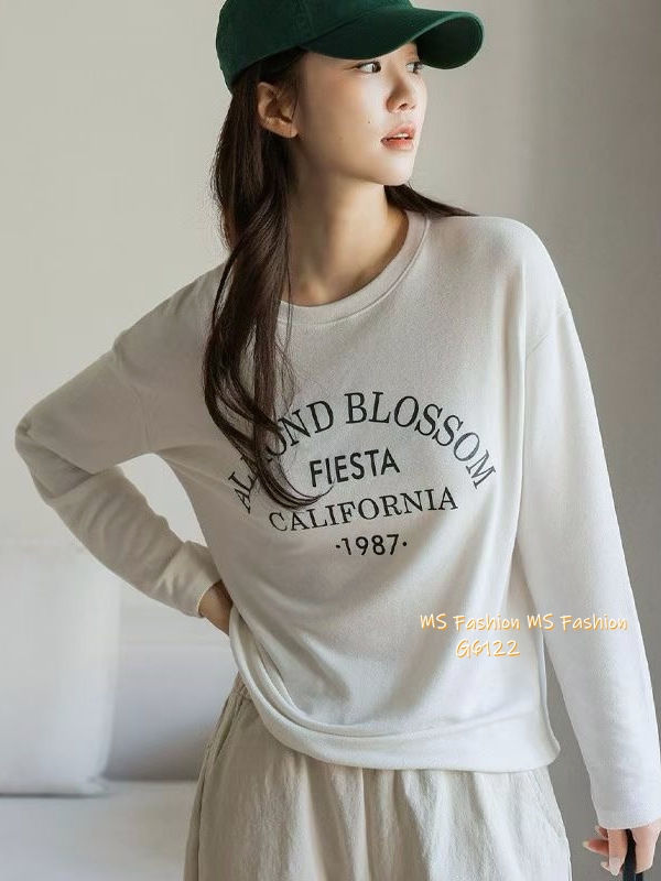 G6122/G6123 韓國🇰🇷靚料字母長袖tee