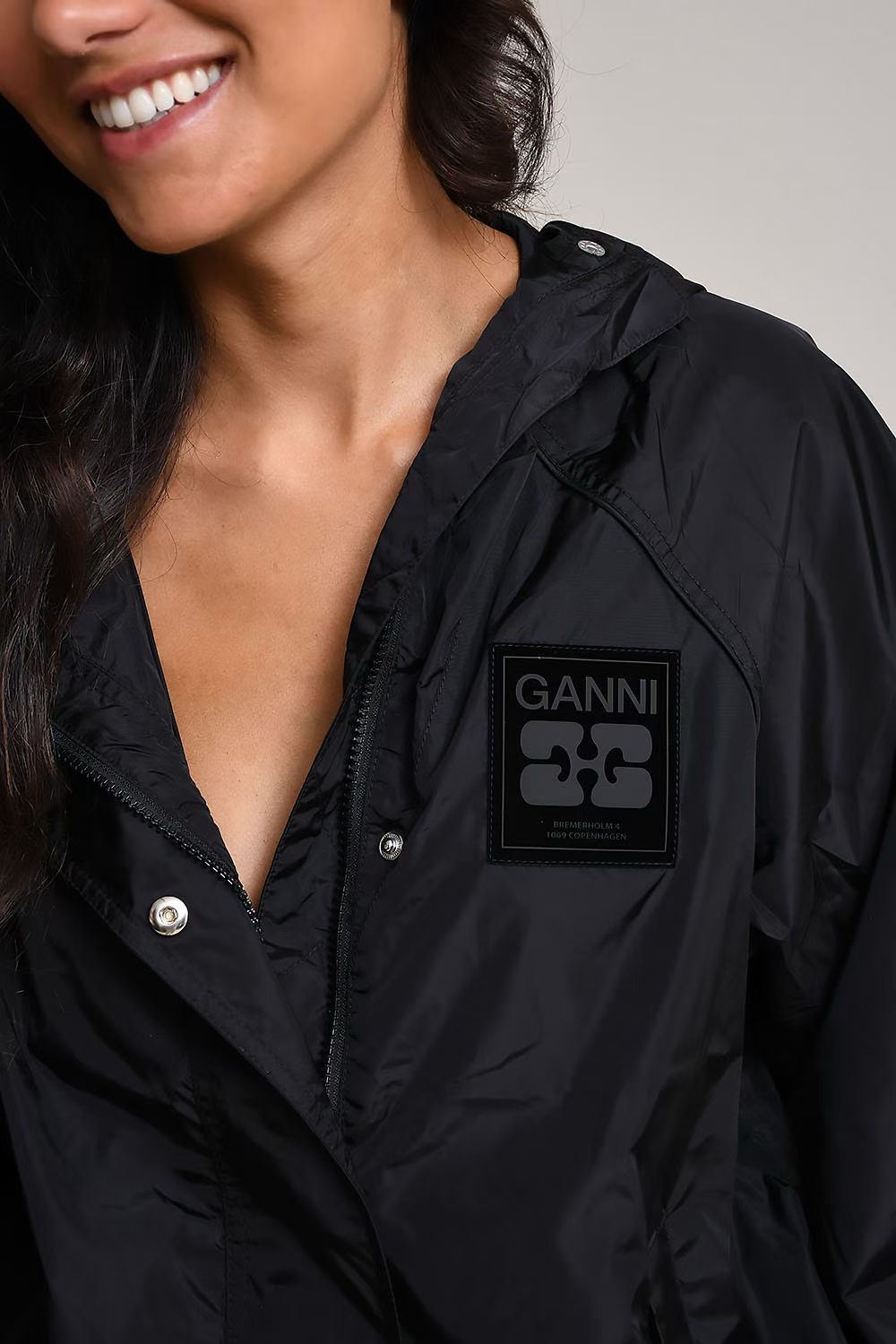Ganni Black Nylon Jacket