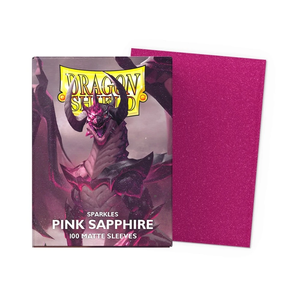 Dragon Shield - 100 Deck Protector Sleeves - Standard Size - Matte - Pink Sapphire - AT-11061