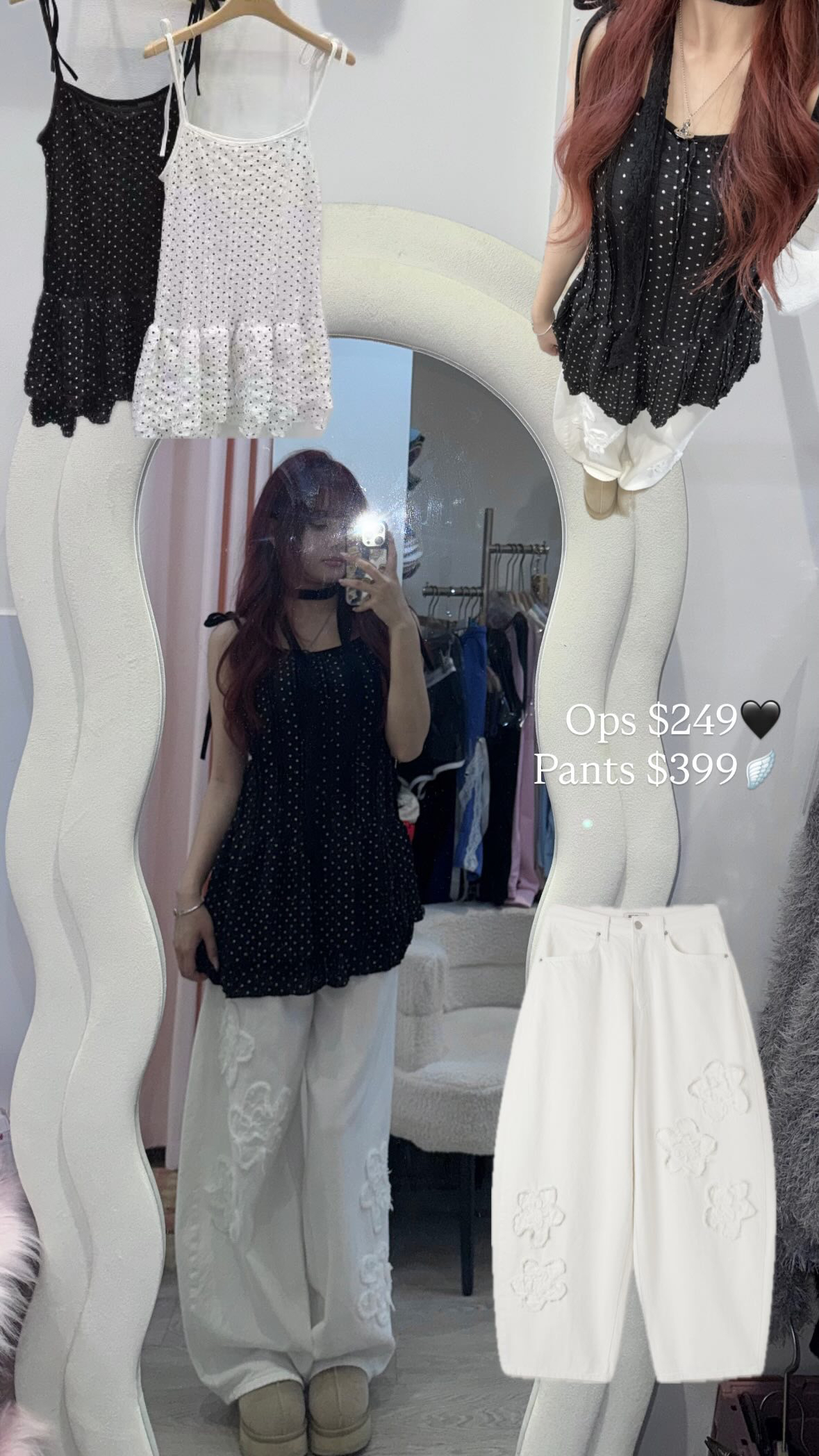 韓國波點ops綁帶兩用外撘