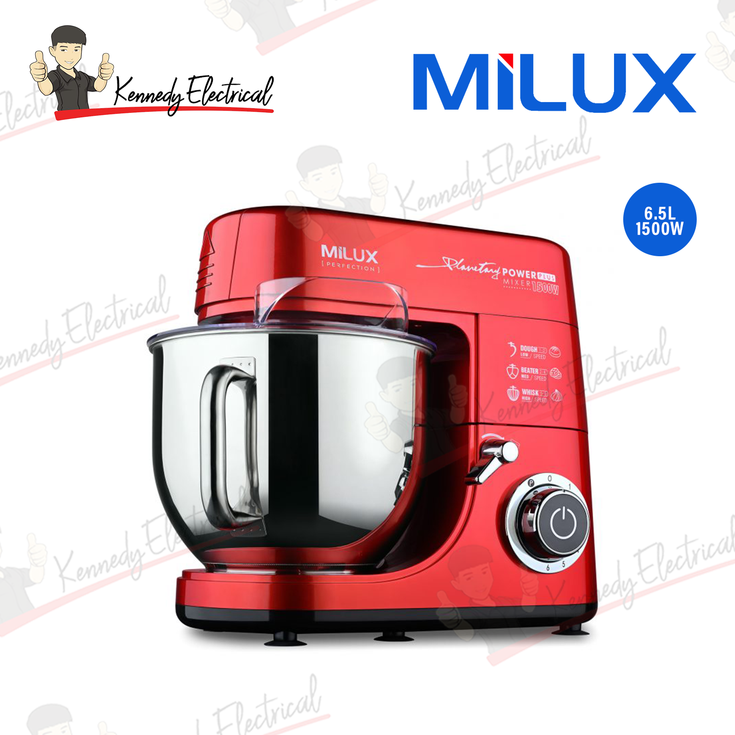 Milux 6.5L 1500W Stand Mixer (MPM-1500)