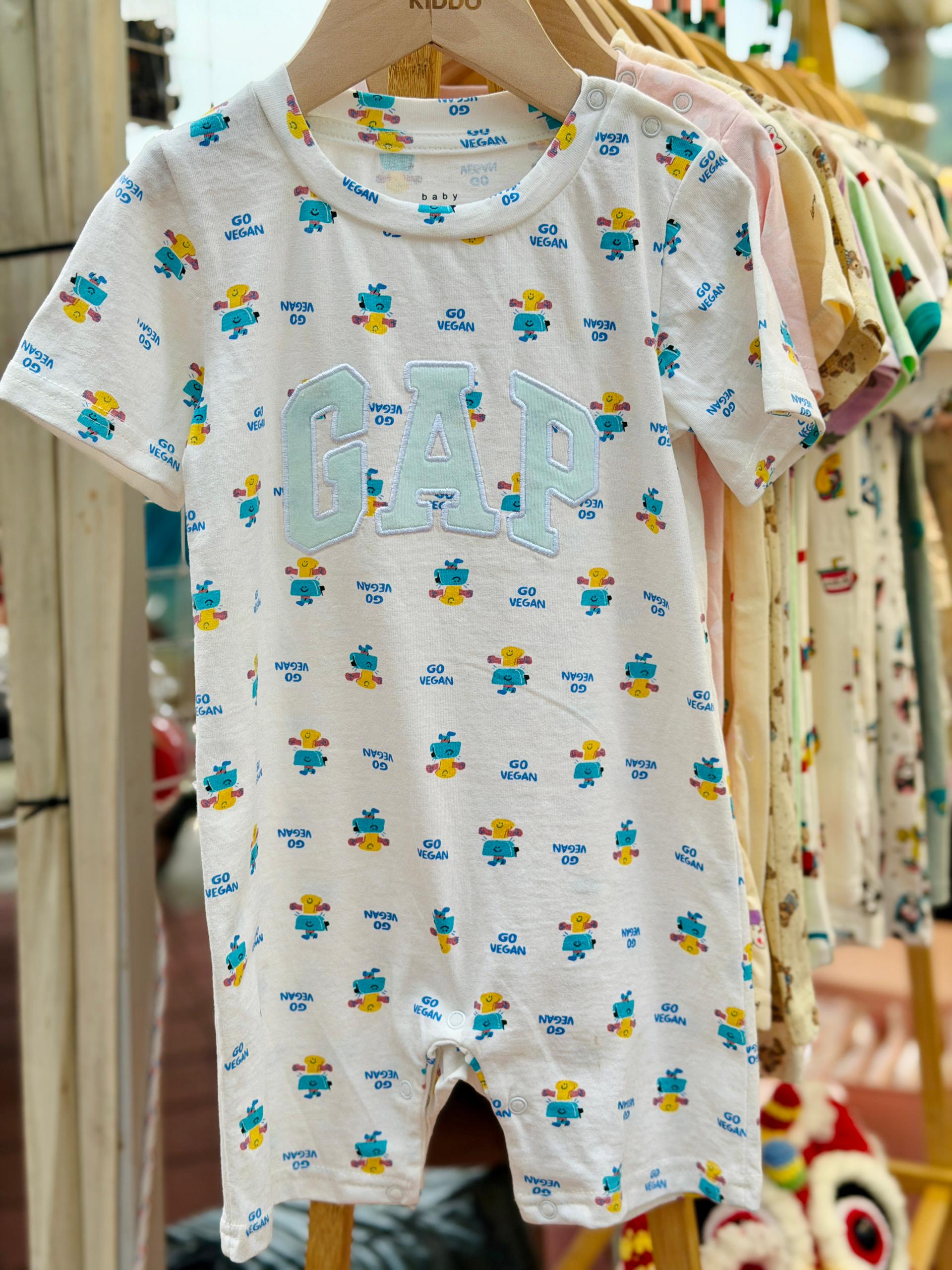 GAP Baby "Go Vegan" Print Romper